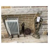 CONTENTS OF FIREPLACE, FIREPLACE SCREEN, ELECTRIC