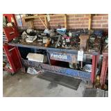 BLUE METAL WORKBENCH WITH 4.5 INCH VICE 72" X 30"