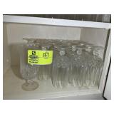 BOTTOM SHELF INCLUDING STEMMED WATER GLASSES