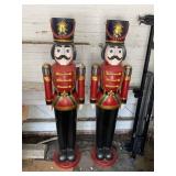 PAIR OF 70-IN TALL 2005 EDITION RESIN NUTCRACKER S