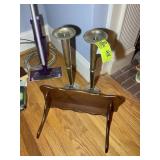 PAIR OF CANDLE STICK HOLDERS 18 IN TALL AND WOODEN