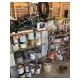 CONTENTS OF SHELVES, PAINTING SUPPLIES, PAINTS, RO