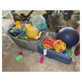 TWO TOTES OF KIDS TOYS