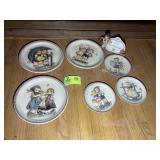GROUP OF MISC GOBEL COLLECTABLES, 7.5 IN PLATES, 8