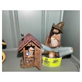 GROUP INCLUDING MOONSHINE RELATED FIGURINES, 7 IN