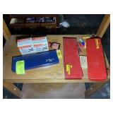 GROUP OF GUN CLEANING ITEMS AND 12 GA BIRD SHOT