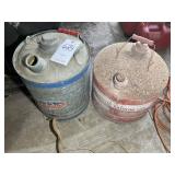 PAIR OF VINTAGE METAL GAS CANS