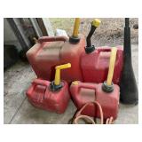 GROUP OF PLASTIC GAS CANS