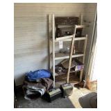 MISCELLANEOUS GROUP INCLUDING METAL CLOTHES RACK,