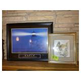 FRAMED CHOKIN ART COLLECTABLE 16 IN X 17 IN AND FR