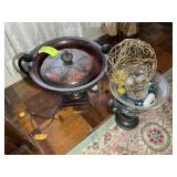 GROUP OF MISC DECORATIVE ITEMS, CENTERPIECE, ETC