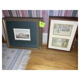 GROUP OF FRAMED AND MATTED PRINTS, OFFSET PRINTS B