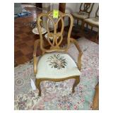 PAIR OF THOMASVILLE DINING CHAIRS WITH UPHOLSTERED
