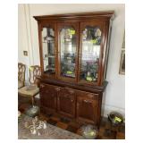 THOMASVILLE TWO PIECE LIGHTED CHINA CABINET, 6-DOO