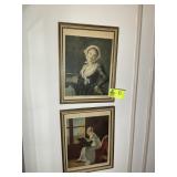 PAIR OF FRAMED PRINTS, APPROX 12 IN X 15 IN