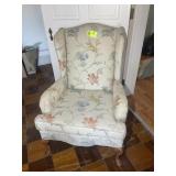 UPHOLSTERED WINGBACK ARMCHAIR