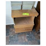 TWO SHELF ONE DRAWER NIGHT STAND, 18 IN 14 IN X 25