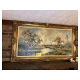 FRAMED AND MATTED OIL ON CANVAS, BY G. TEDESCHI, R