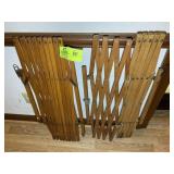 GROUP OF 3 WOODEN ACCORDION STYLE GATES