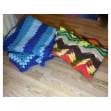 PAIR OF AFGHANS