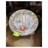 ORIENTAL STYLE DECORATIVE BOWL, 16 IN DIAMETER