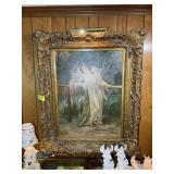 FRAMED OIL ON CANVAS REPRODUCTION OF PSYCHE WITH P
