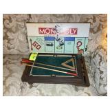 TABLE TOP POOL SET AND MONOPOLY BOARD GAME