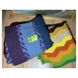 PAIR OF AFGHANS