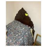 VINTAGE TWIN SIZE WOOD BED, HEADBOARD, FOOTBOARD,