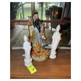 GROUP OF ORIENTAL THEMED FIGURINES