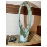 GROUP INCLUDING BLOWN GLASS VASE 17 IN AND BLOWN G