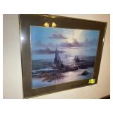 FRAMED AND MATTED PRINT, VINTAGE 1970S, OVER POPUL