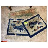 GROUP OF VINTAGE RUGS, 25 IN X 20 AND 24 IN X 36 I