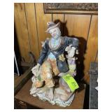 CAPODIMONTE, HOBO ON BENCH, DECORATIVE FIGURINE, 1