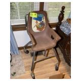 VINTAGE 1980S MCDONALDS ROLLING HIGH CHAIR, NO TRA
