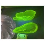 VINTAGE MOSSER VASELINE URANIUM GLASS, RABBIT, MAR