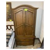 TWO DOOR TWO DRAWER CHEST, 36 IN X 18 IN X 71 IN