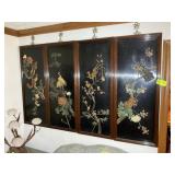 APPEARS TO BE VINTAGE CHINESE BLACK LACQUERED FOUR