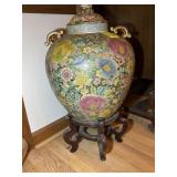 APPEARS TO BE A MILLEFIORI PORCELIN TEMPLE JAR ON