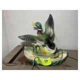 LANE AND CO VINTAGE CERAMIC STYLE MALLARD DUCK LAM