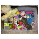 TOTE WITH ASSORTED DOG TOYS