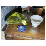 GROUP OF DECORATIVE BOWLS, CENTER PIECE BOWL, WHIT