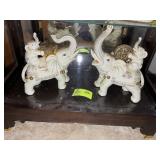 PAIR OF ELEPHANT FIGURINES, APPROX 14 IN TALL