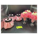 GROUP OF MISC, BOWS, TULLEING, SMALL STUFFED ANIMA