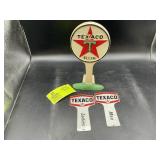 GROUP INCLUDING TEXACO CAST IRON DOOR STOP APPROX