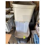 GROUP OF FOUR PLASTIC STORAGE TOTES