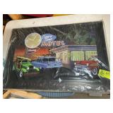 PAIR OF LED LIGHTED PICTURES NO POWER CORDS, NOSTA