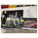PAIR OF LOADED SIGNS ROSIE'S DINER 17' X 11' AND T