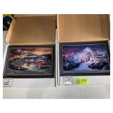 PAIR OF ELECTRIC ART GALLERIES, LIGHTED SIGNS, HIG