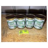 GROUP OF 4 VINTAGE QUAKER STATE SUPER BLEND MOTOR